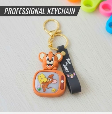 Picture of om and Jerry 3D Light-up Keychain - Cute Cartoon LED Keyring for Kids & Fans   Tom & Jerry LED Keychain  3D Cartoon Bag Charm - Tom and Jerry Light Key Holder