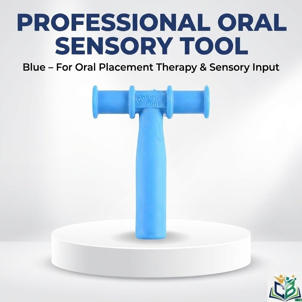 Picture of ORGINAL T Shape Silicone Chewable Oral Motor Chewy Tube Sensory for- Autism Sensory toy  ,ADHD Therapy,  New Born Oral Placement Therapy,Speech Therapy,Gum Muscle Tongue Trainer for Autistic Children Speech Rehabilitation Line Harmonica Vocalization
