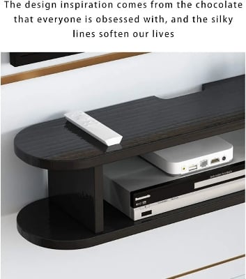 Picture of WiFi Router Storage Rack Wall Storage Rack Living Room TV Cabinet Wall Machine Rack Router Wall Rack Living Room Decoration Storage Rack (Color : Walnut, Size : 80 * 18 * 18cm)