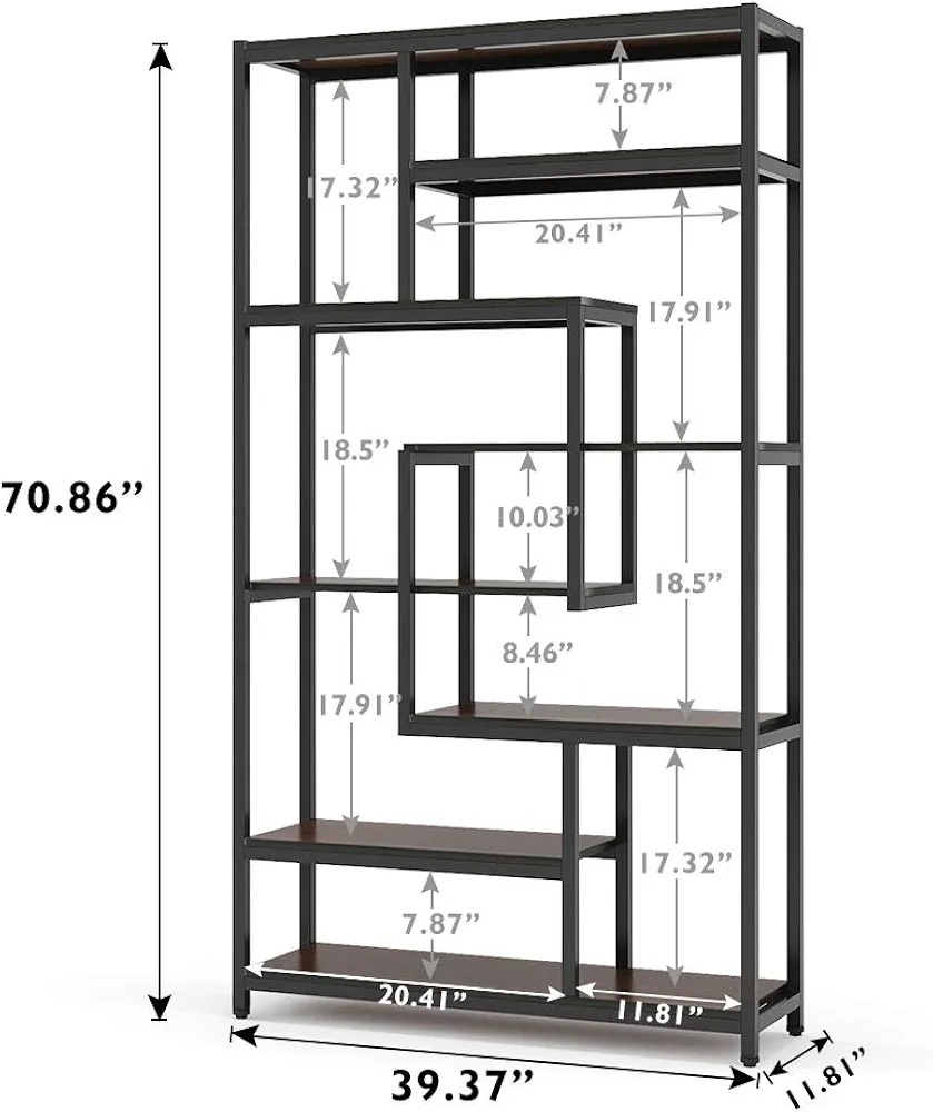 Picture of Industrial Bookshelves fo - Black