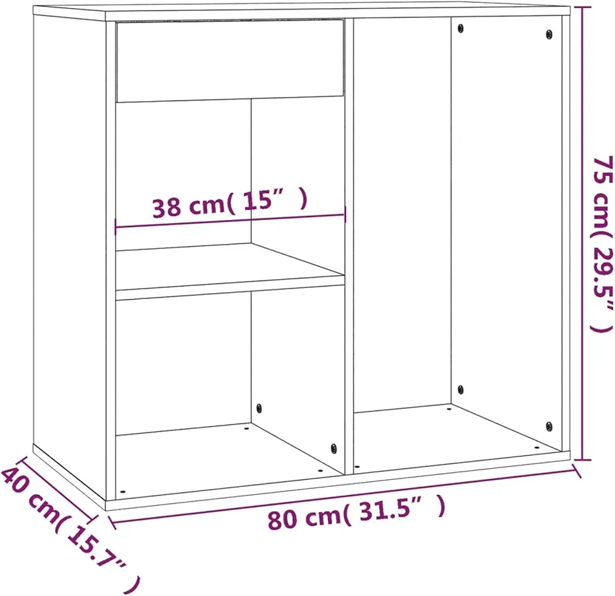 Picture of Cosmetic Cabinet Black 80x40x75cm Engineered Wood, Furniture, Cabinets & Storage, Cabinets & Lockers - Black