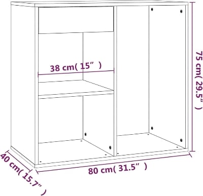 Picture of Cosmetic Cabinet Black 80x40x75cm Engineered Wood, Furniture, Cabinets & Storage, Cabinets & Lockers - Black