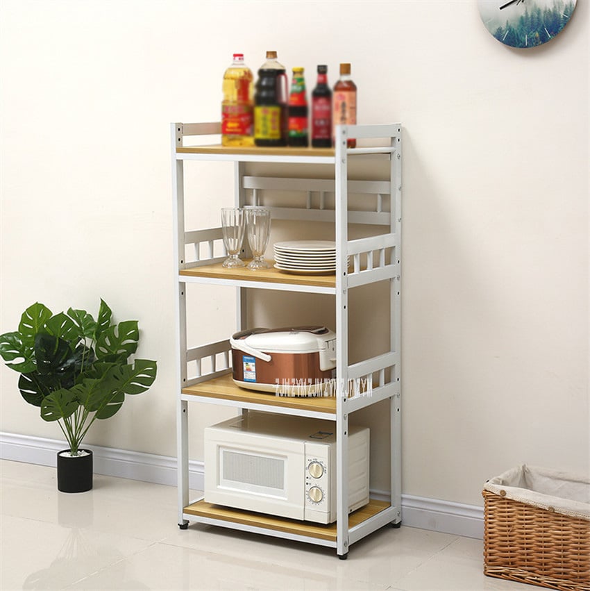 Picture of Ayaan Kitchen Rack Over Microwave Oven Multi Layer Kitchen Rack Pot Rack Rack Storage Shelf Oven Rack Kitchen Storage Shelf   - Black
