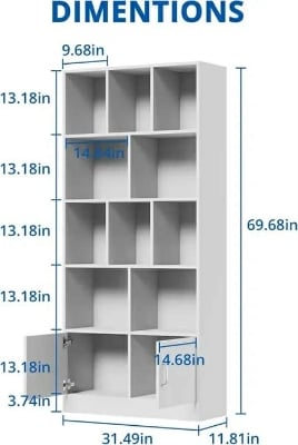 Picture of Simple Design Bookcase Display Rack, Modern Library Bookshelves, Industrial Display Bookshelf by Nice Furniture72/24