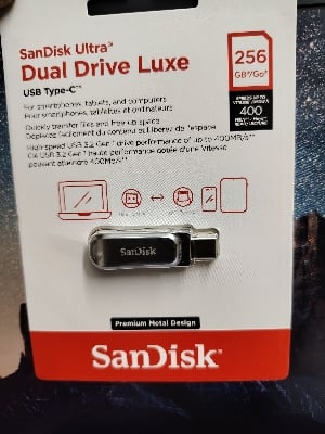 Picture of SanDisk Ultra Dual Drive Luxe 256GB USB 3.1 OTG SDDDC4 USB Flash Stick New Stock Metal Material USB Type-C