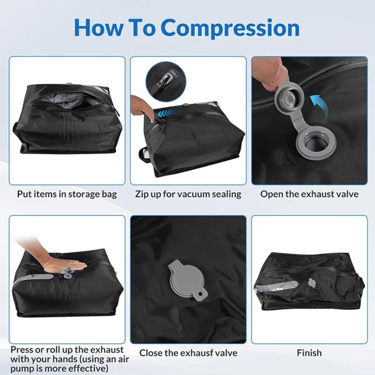 Picture of Travel essentials Vacuum Storage bags,suitcases Clothes organizer packaging bags practical accessories compression packing cubes