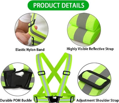 Picture of Mesh Stretch Reflective Belt Reflective Strap Belt Safety Vest Reflection Safety Belt