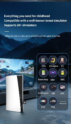 Picture of RS5 Game Console 4K Ultra HD | 40,000+ Games, Wireless Controllers Retro Gaming Device