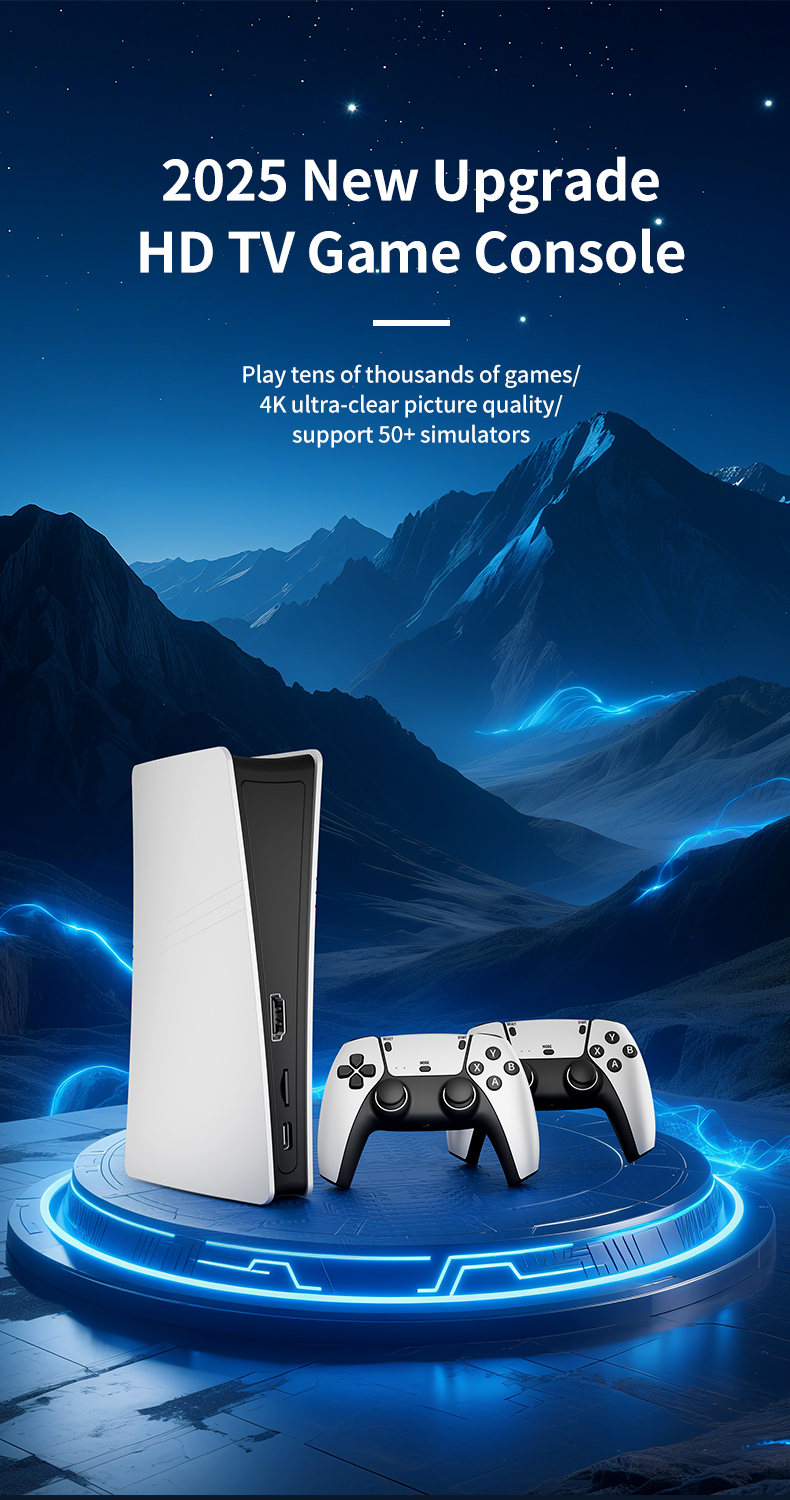 Picture of RS5 Game Console 4K Ultra HD | 40,000+ Games, Wireless Controllers Retro Gaming Device