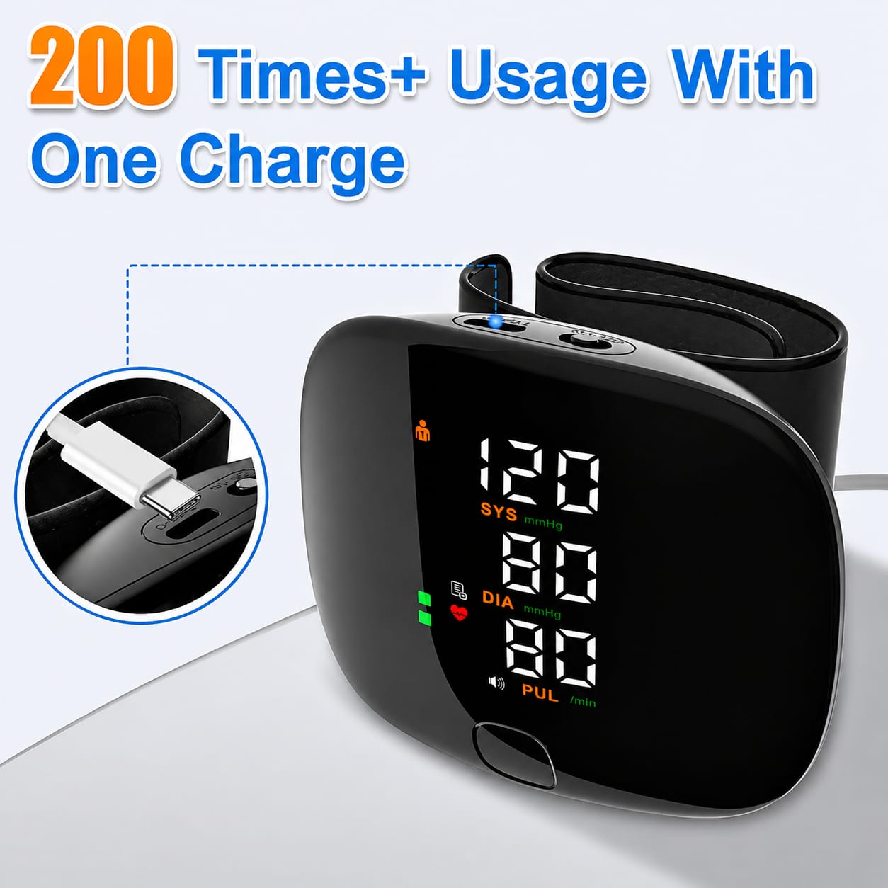 Picture of PulseCare Smart Wrist Digital Blood Pressure Monitor with Voice Guidance