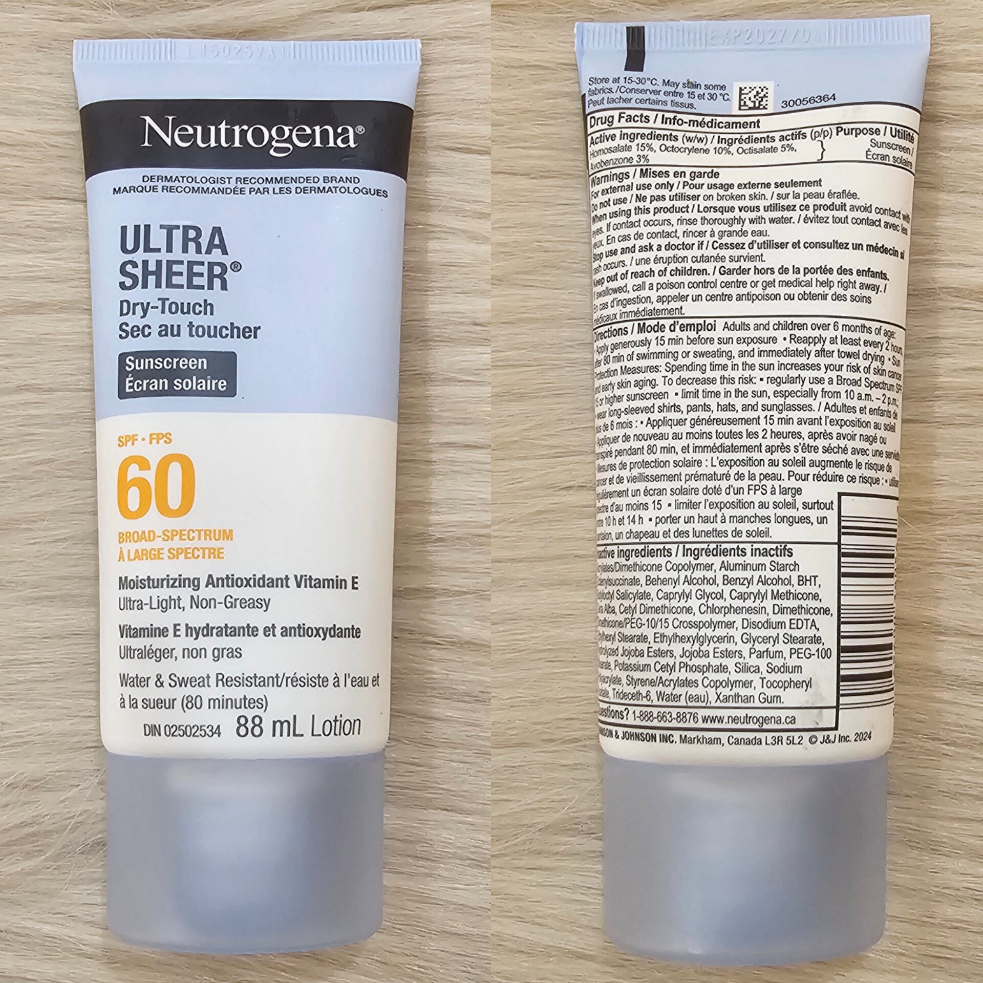 Picture of Neutrogena Ultra Sheer Dry-Touch Sunscreen SPF 60 88ml – Lightweight Non-Greasy Sun Protection (CA) - White