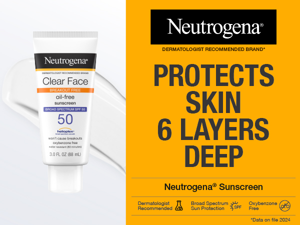 Picture of Neutrogena Clear Face Breakout-Free Sunscreen SPF 50 88ml – Oil-Free Acne Safe Sun Protection (US)