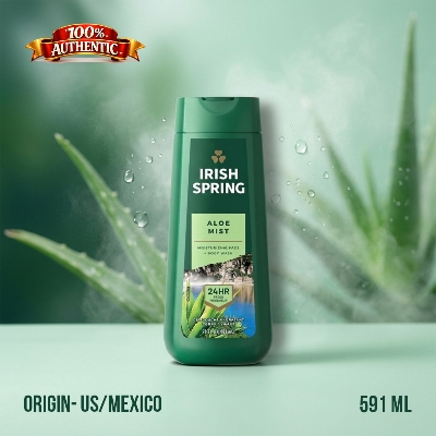 Picture of Irish Spring Aloe Mist Moisturizing Face & Body Wash 24HR Fresh – 591ml
