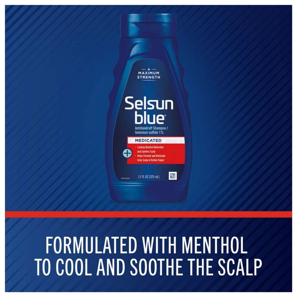 Picture of Selsun Blue Medicated Anti-Dandruff Shampoo 325ml USA - Blue