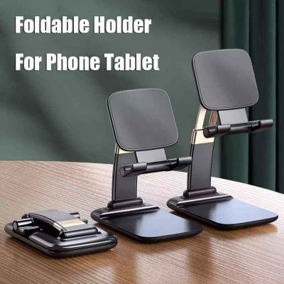 Picture of Adjustable Foldable Desk Phone Holder, Compatible With All Smart Phones & Tablets - Mobile Stand - Mobile Stand -Black