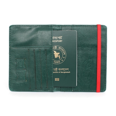 Picture of Green Passport Cover Wallet -Multicolor