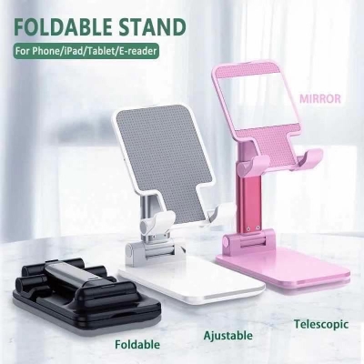 Picture of T1 Universal Ergonomic Collapsible Adjustable Desktop Tablet Mobile Phone Holder -Multicolor