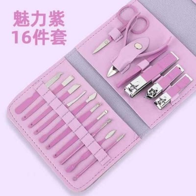 Picture of 16pcs Stainless Steel Nail Cutter Manicure Tool Set