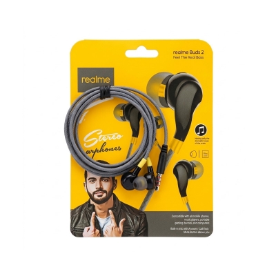 Picture of Realme buds 2 Wired Earbud In-ear Stereo Earphones for Smartphones with one free -Multicolor