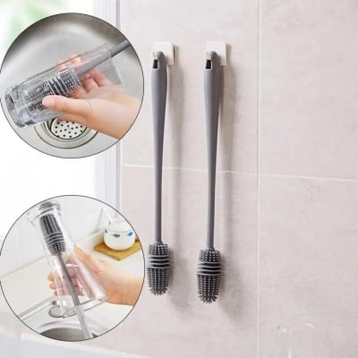 Picture of Silicone Bottle Cleaning Brush Bottle Cleaner for Washing Baby Bottles Handle Brush
