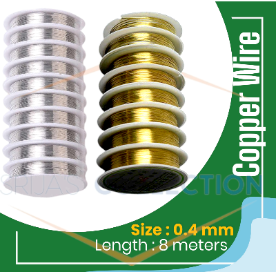 Picture of 0.4mm Silver-Golden Color Jewelry Copper Wire for Beading Wire Craft Jewelry Wire Tarnish Resistant for Jewelry Making