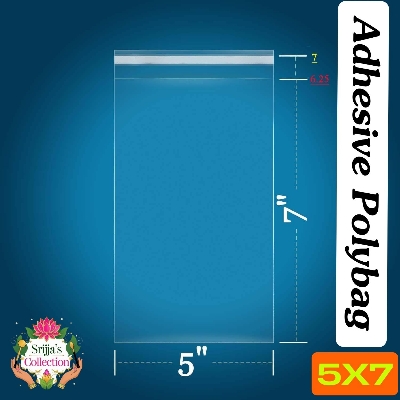 Picture of 5" x 7" Adhesive Clear Resealable Cellophane Self Adhesive Seal Bags for Packaging Bakery Cookie Cards Gifts Cellophane Poly Bags