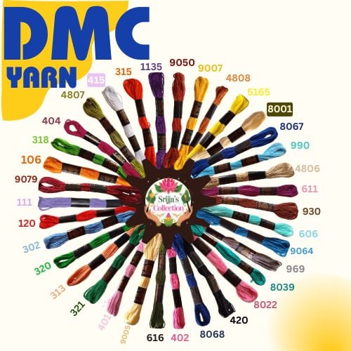 Picture of Sri DMC Embroidery Floss Embroidery Floss Cross Stitch Thread / DMC Thread For Embroidery 6 line thread Cotton Embroidery Thread