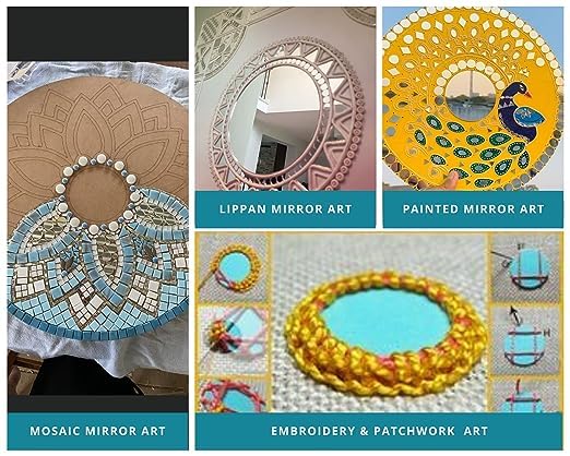 Picture of 6 mm Teardrop | Raindrop | Almond | Prodip shape small craft Mirror for Lippan Art & Craft | Mosaic Tiles used in embroidery or decoration