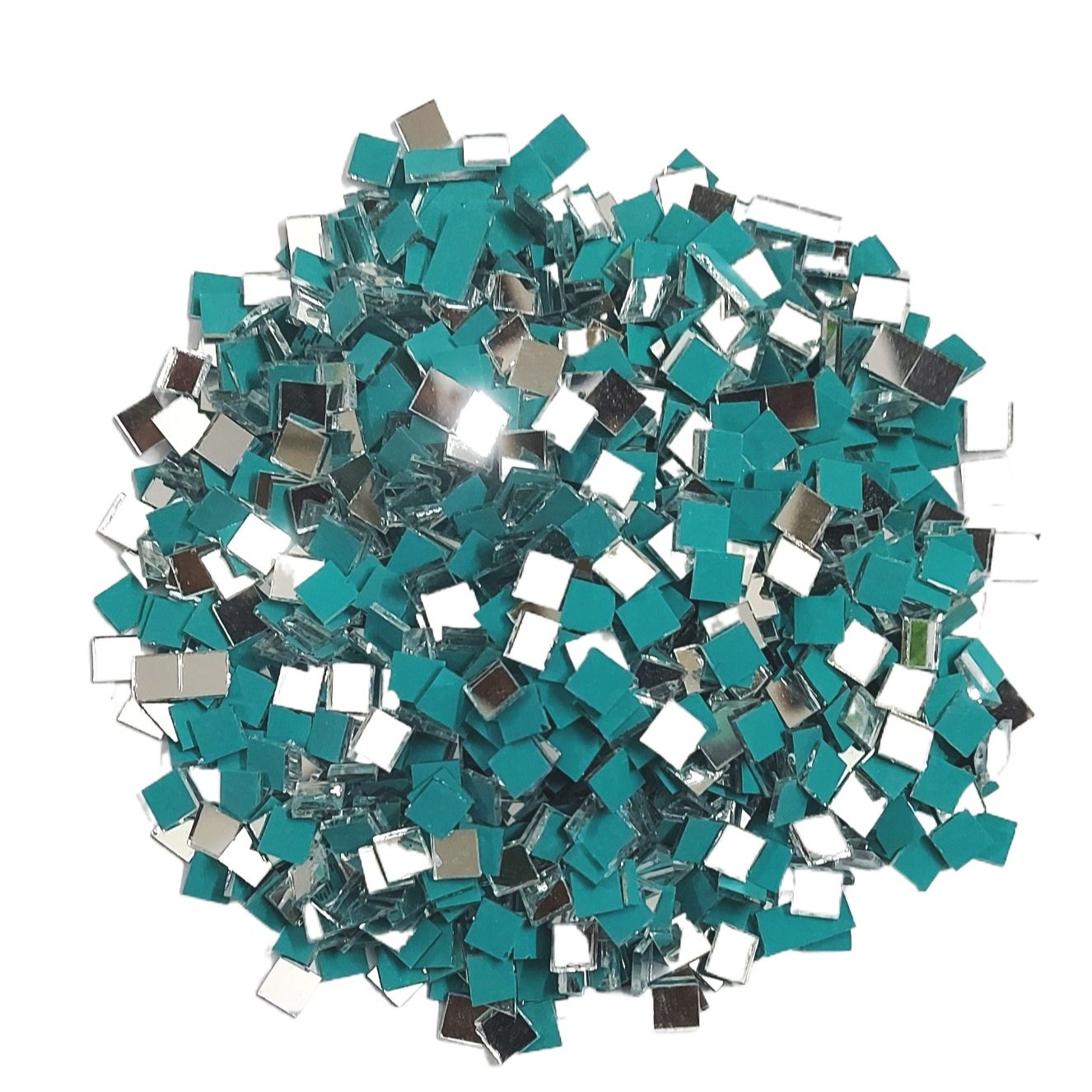 Picture of 6 mm Square Shape Glass Mirror Kit - Jewelry Making, Lippan Art Work - Embroidery Craft Work, Mosaic Art, Stone Mirror Beads – Kids, School Projects
