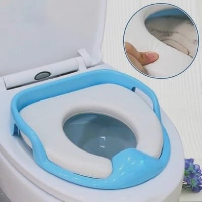 Picture of Baby Soft Washable Toilet Seat With Handler For Kids/ Baby Potty Ring Riduttore Soft Reducer Multicolor