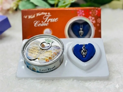 Picture of Wish & Love Pearl Necklace Pendent For women (Make a Wish" এবং "Love Pearl Gift) Multicolor