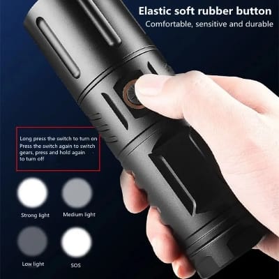 Picture of High Powered Multi-Purpose Flashlight Black