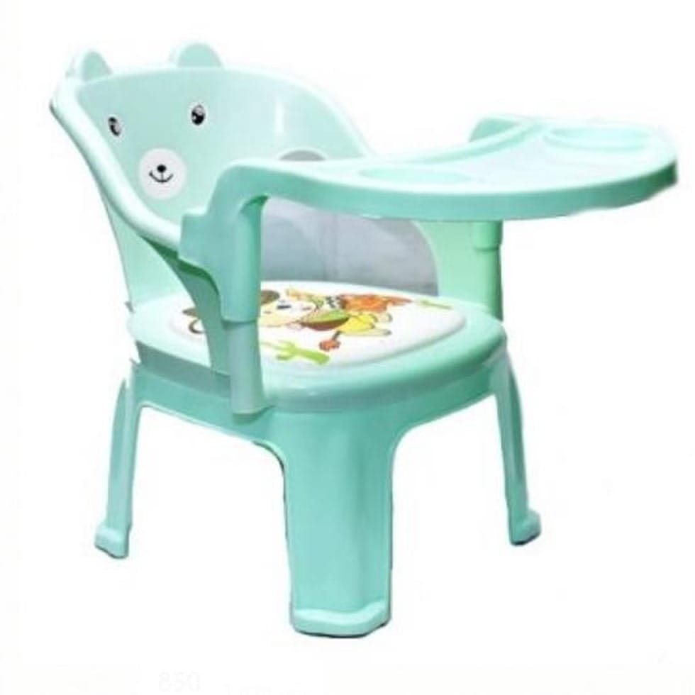 Picture of Baby Chair, with Tray Strong and Durable Plastic Chair for Kids/Plastic School Study Chair,Feeding Chair for Kids, Portable High Chair for Kids Multicolor