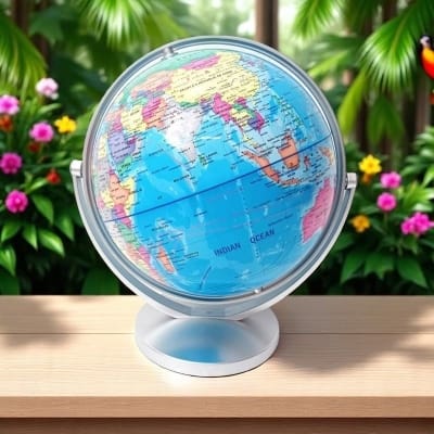 Picture of 360° Rotating 20CM Earth Globe World Map With Stand Geography Education Toy Home Decoration Office Ornament Kids,আপনার হাতের মুঠোয় গোটা পৃথিবী! 