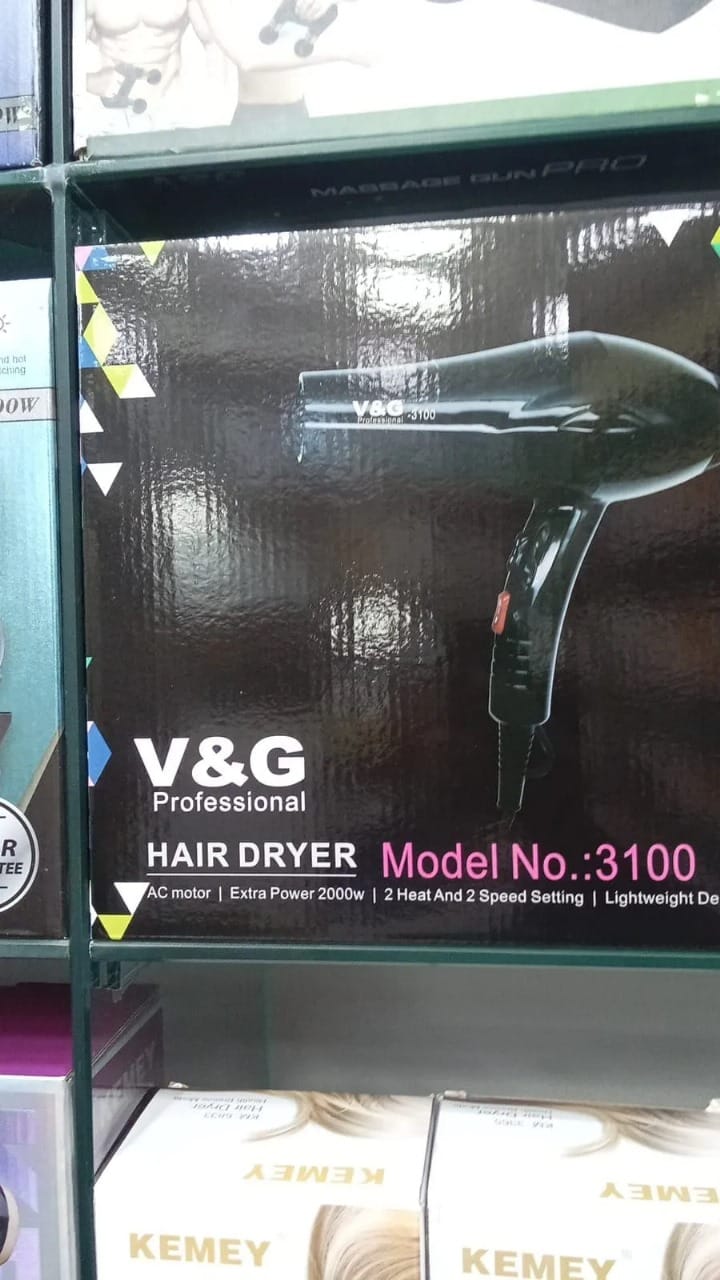 Picture of V&G Professional Hair Dryer- 3100 and 3200 Black