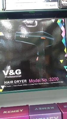 Picture of V&G Professional Hair Dryer- 3100 and 3200 Black