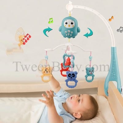 Picture of Hot Sell Remote Control Baby Projection & Night Light Bed Bell Multifunction Baby Crib Mobile - Baby Toys Multicolor