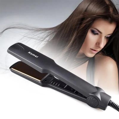 Picture of KEMEI KM-329 Electric Ceramic Flat Iron Hair Straightener Black