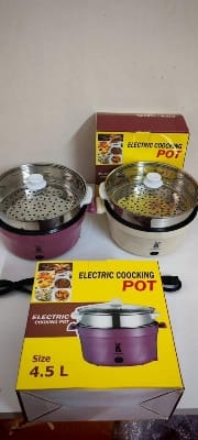 Picture of Multifunctional 4.5L rice cooker and steaming pot for cooking. Multicolor