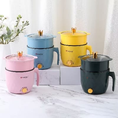 Picture of Samurai Mini Electric Rice Cooker – 1.8L Multi-Function Non-Stick Pot Multicolor