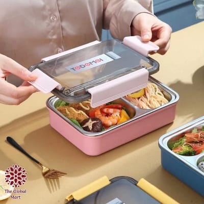 Picture of TEDEMEI Stainless Steel Lunch Box 2 Containers Lunch Box - 750 ML Multicolor