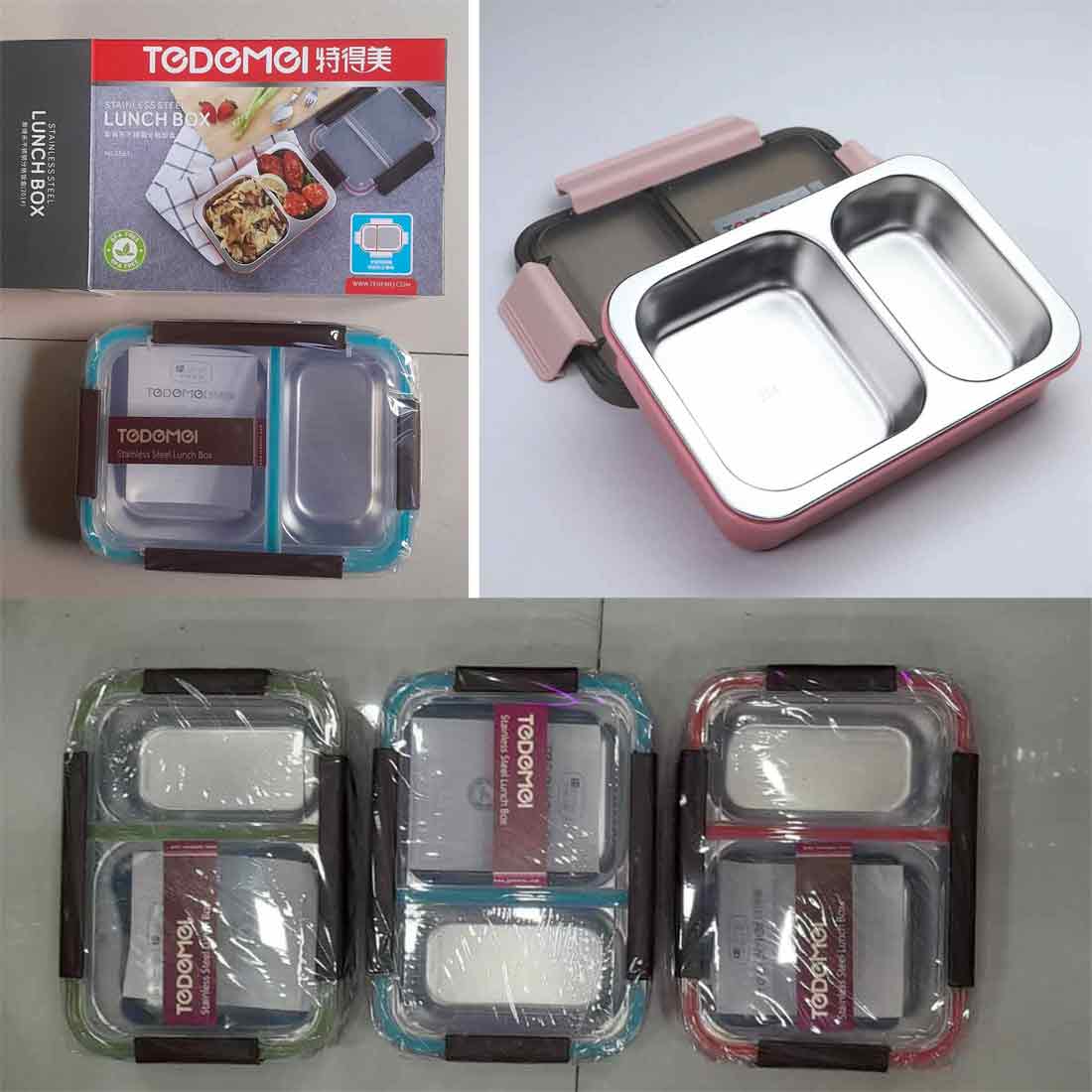 Picture of TEDEMEI Stainless Steel Lunch Box 2 Containers Lunch Box - 750 ML Multicolor