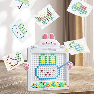 Picture of Kids magnetic bead drawing board Multicolor