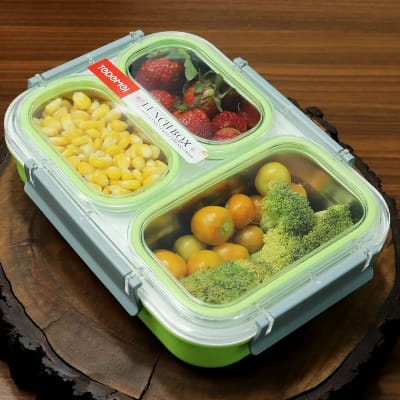 Picture of TODOMOI Stainless Steel 3-Compartment Lunch Box Multicolor