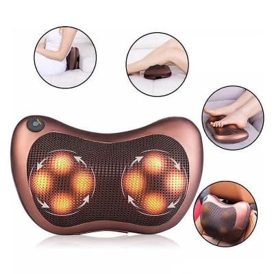 Picture of Massage Pillow For Car And Home Shoulder Back Waist Massage Pillow Multicolor