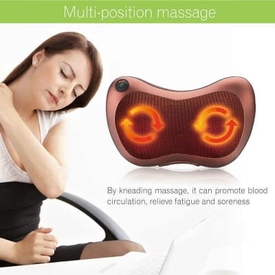 Picture of Massage Pillow For Car And Home Shoulder Back Waist Massage Pillow Multicolor
