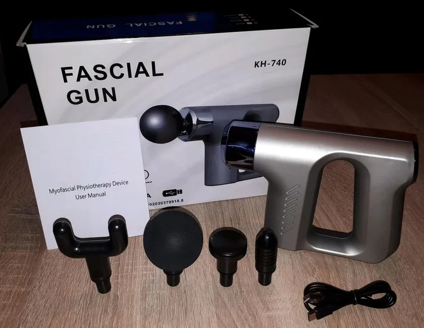 Picture of KH-740 / RH-740 Facial Gun Rechargeable Percussion Massager for body pain relief Multicolor