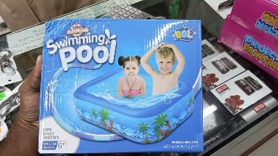 Picture of Inflatable Swimming Pool Large Family Pools 120cm Rectangle Framed Children Swimming Pool Summer Outdoor Kids Baby Bathtub Toys Multicolor