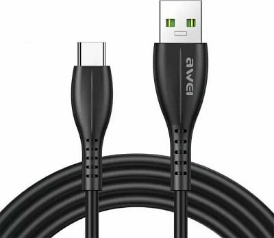 Picture of Awei CL-115T Data Cable for Type-C 2.4A Fast Charging Cable(Black)