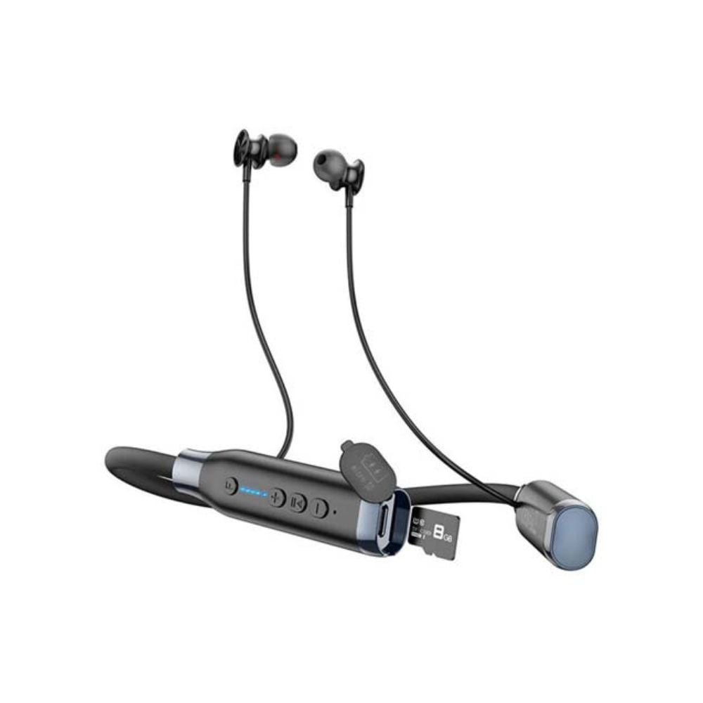 Picture of ES62 Dual Play Bluetooth Neckband, 120 Hours Music Time Pretty Neck-Hang Wireless Headphones(Black)